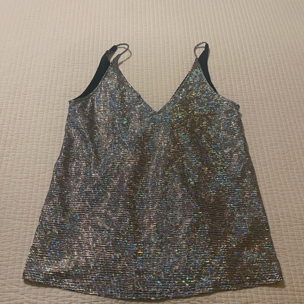 Silver Sequin Women's Top